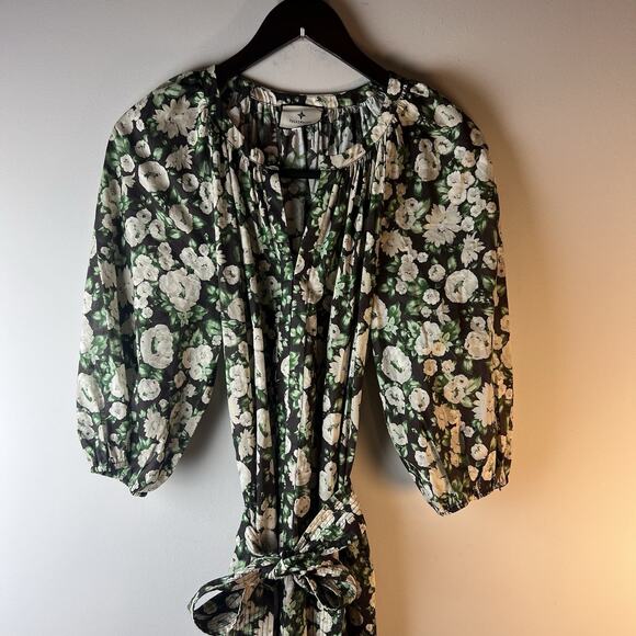 Tuckernut Bouvardia Branch Lyles Dress Size S Maxi Floral - Picture 3 of 10